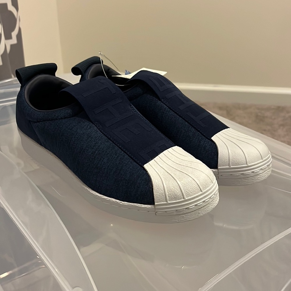 Adidas Superstar BW3S Slip On Shoes Sneakers Nobel ink blue CQ2519 Womens Size 7